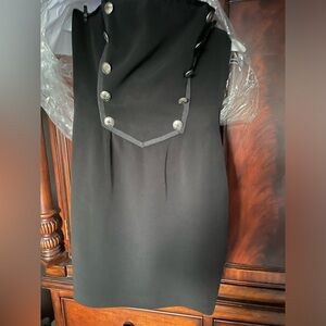 Vintage Ozbek Black Strapless Dress